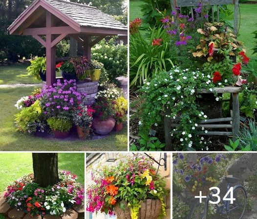 34 Beautiful ideas to decorate the yard and garden with colorful, spectacular flowers